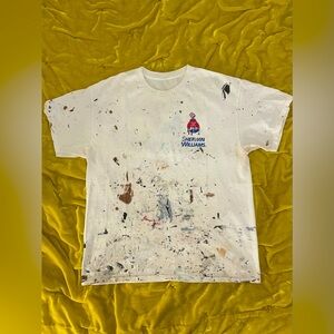 Authentic Paint Splatter Distressed T-Shirt Tee Sherwin Williams L